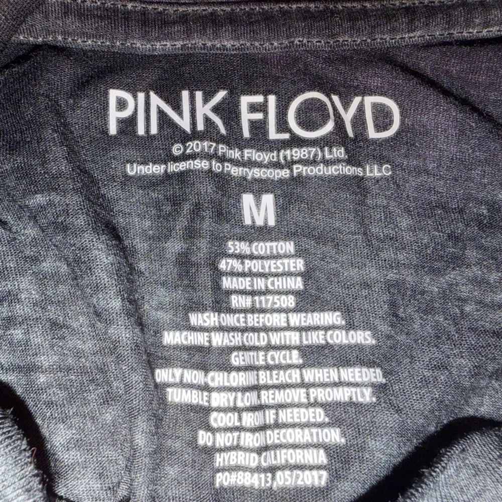 Pink Floyd Gray Cotton Blend Shirt, women's medium‎ short sleeve top